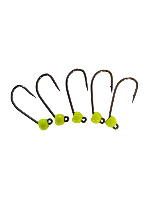 6ér Haken mit Widerhaken Tungstenperle 4mm Hends Hooks