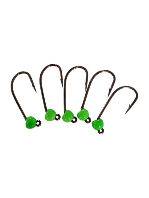 6ér Haken mit Widerhaken Tungstenperle 4mm Hends Hooks