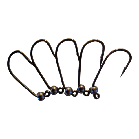 6ér Haken mit Widerhaken Tungstenperle 3mm Hends Hooks