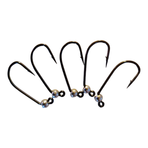 6ér Haken mit Widerhaken Tungstenperle 3mm Hends Hooks