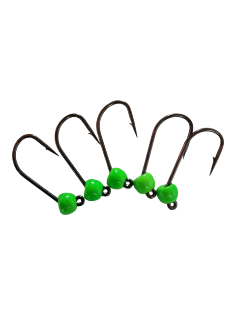 8ér Haken mit Widerhaken Tungstenperle 4mm Hends Hooks