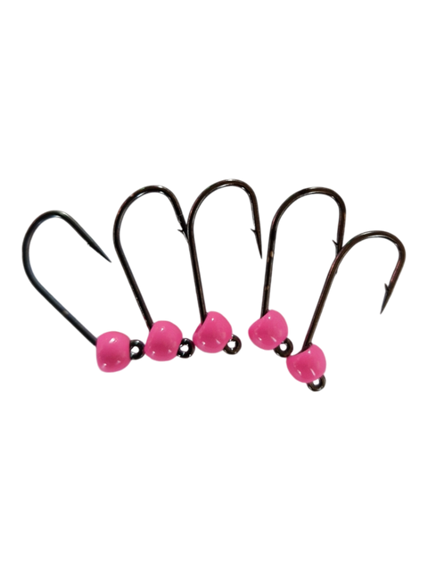 8ér Haken mit Widerhaken Tungstenperle 4mm Hends Hooks