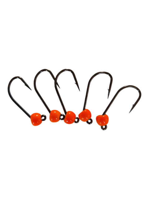 8ér Haken mit Widerhaken Tungstenperle 4mm Hends Hooks